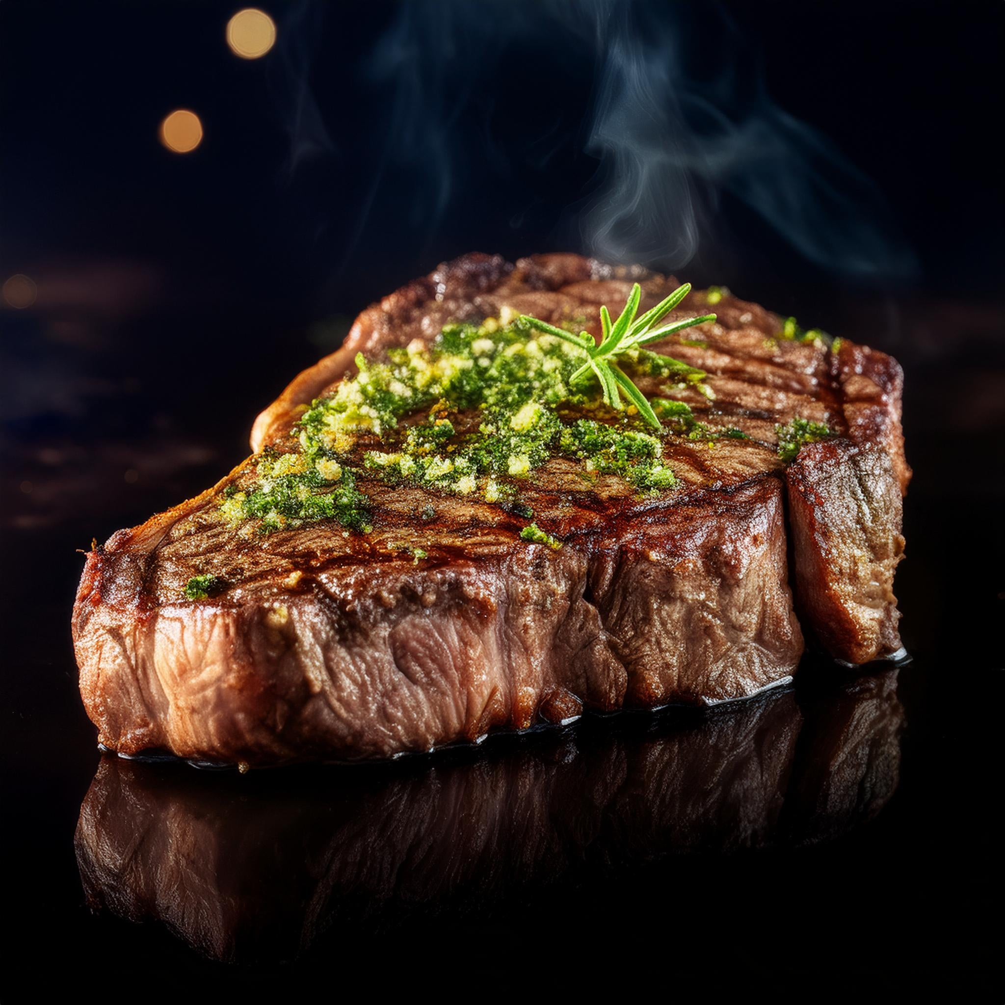 Juicy and richly marbled